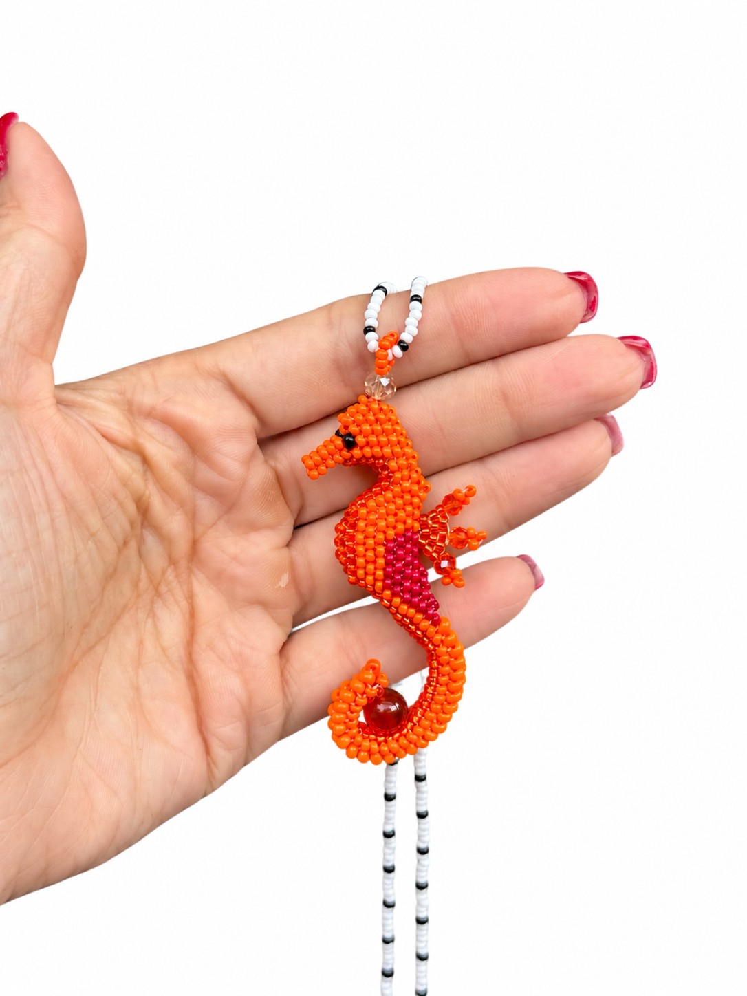 Collar Caballito de Mar Naranja