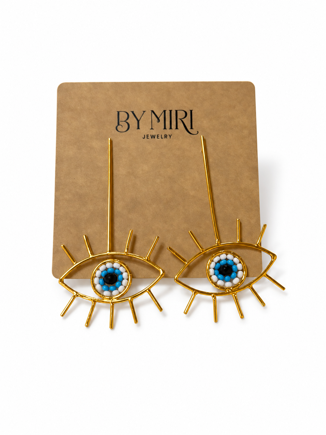 Aretes Oro Azul Dorado