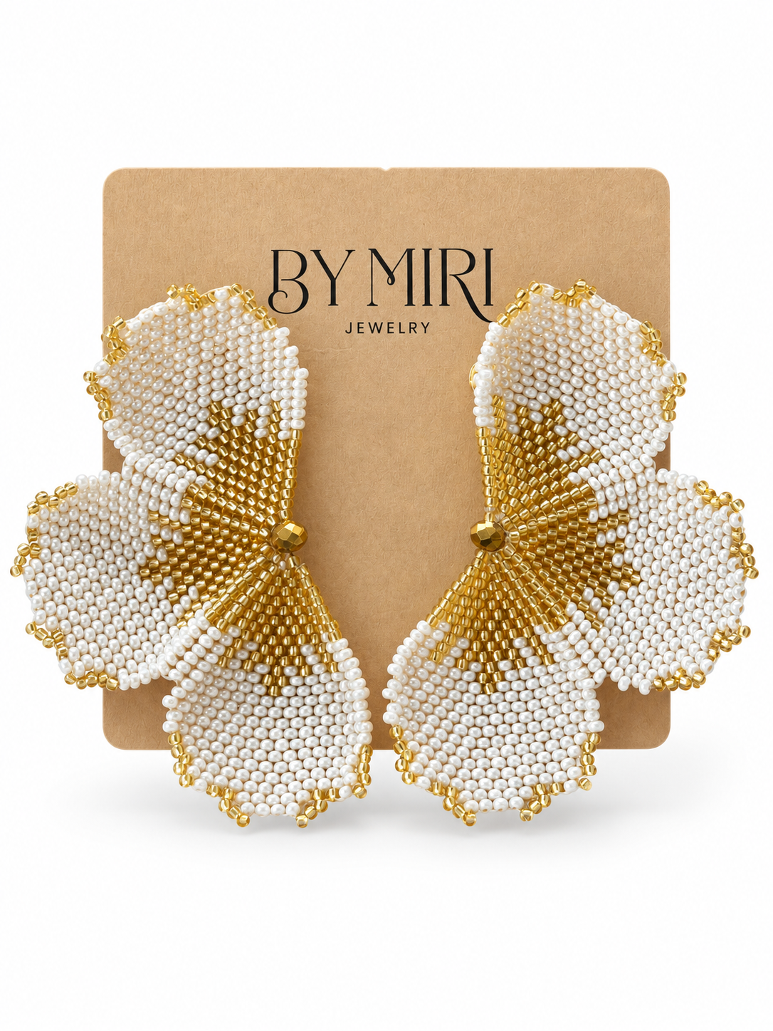 Aretes Abanico Perlado