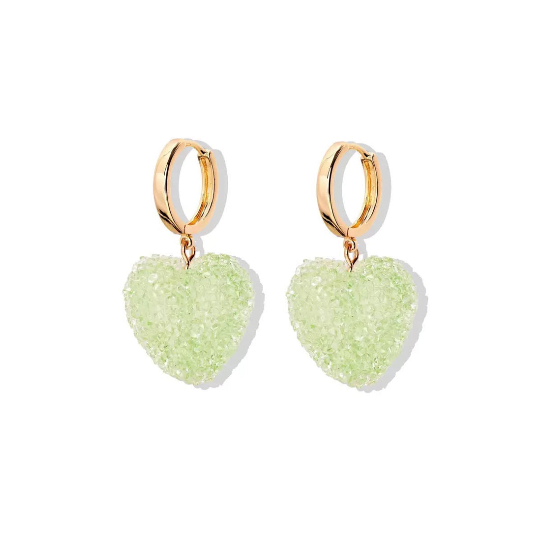 Argollas con Corazón Rosado