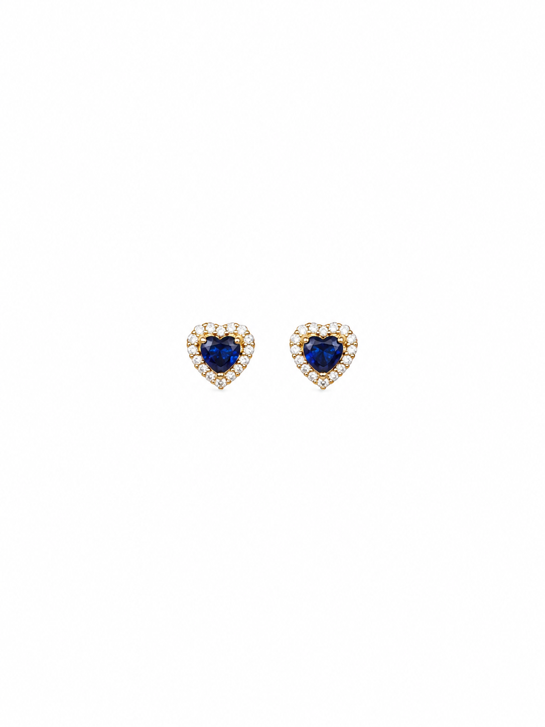 Aretes Corazón Azul