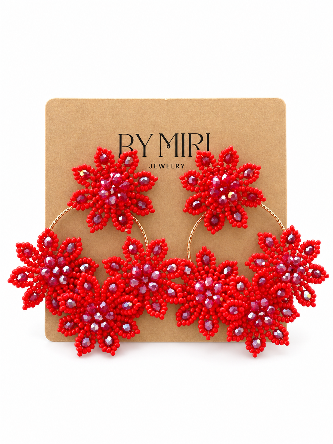Aretes Jardín Rojo
