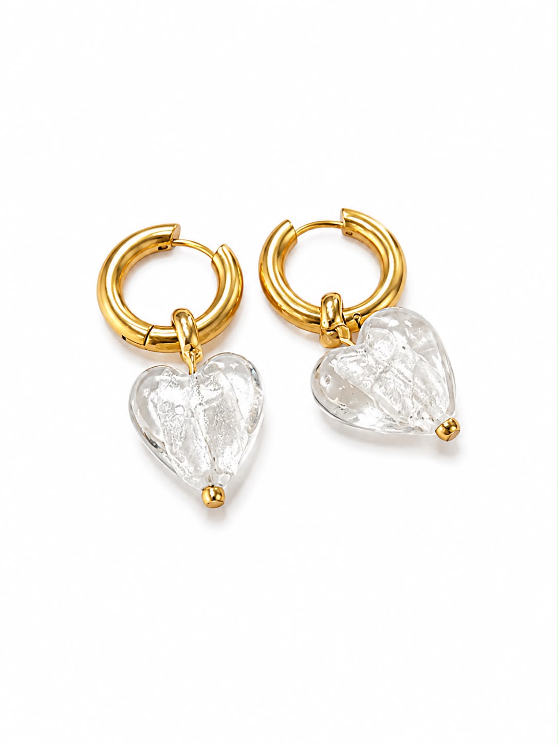 Aretes Crystal Heart 🤍✨