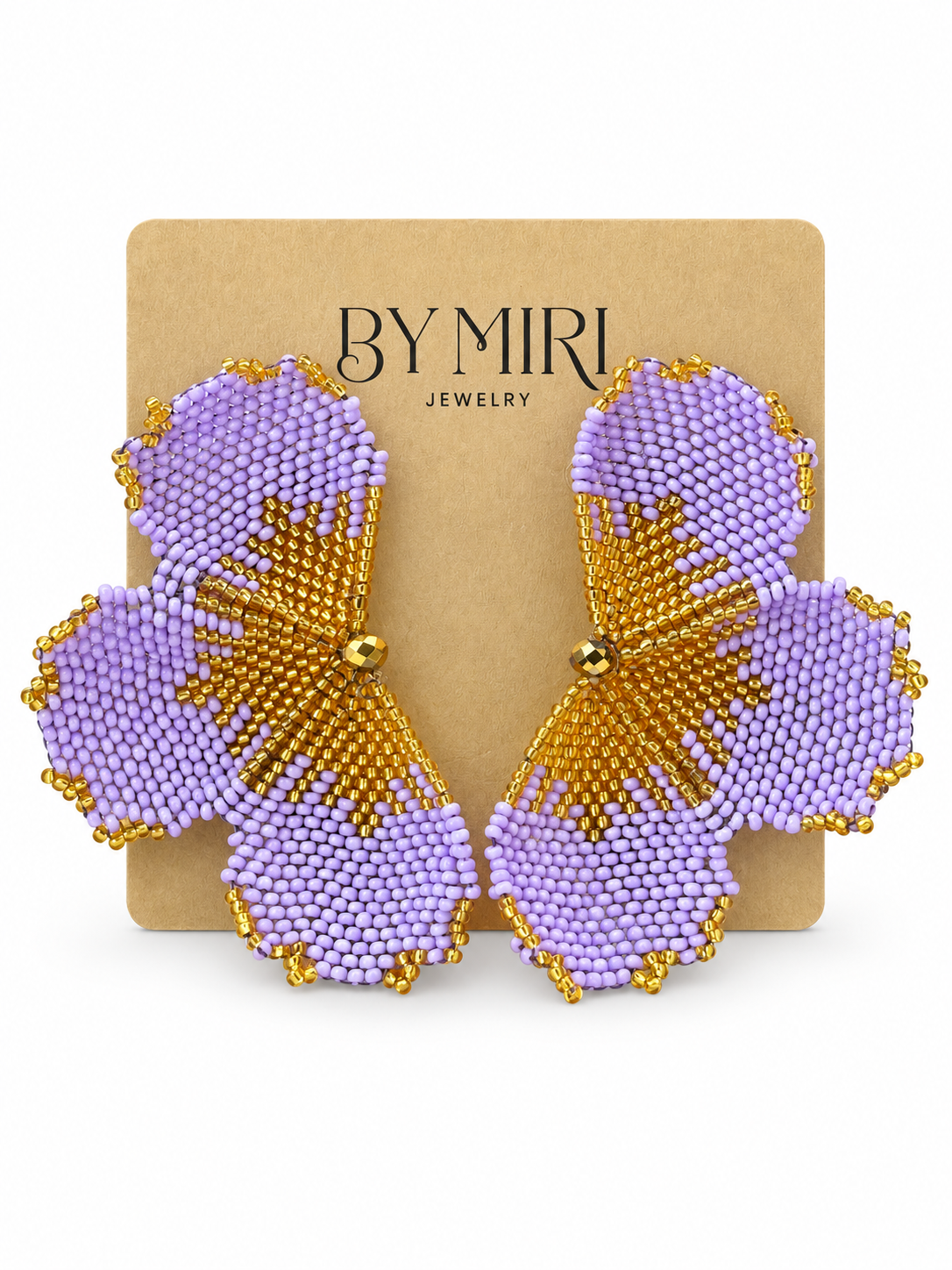 Aretes Abanico Lila