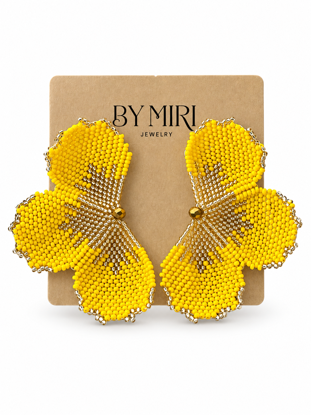 Aretes Abanico Amarillo