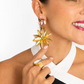 Aretes Flor Coral