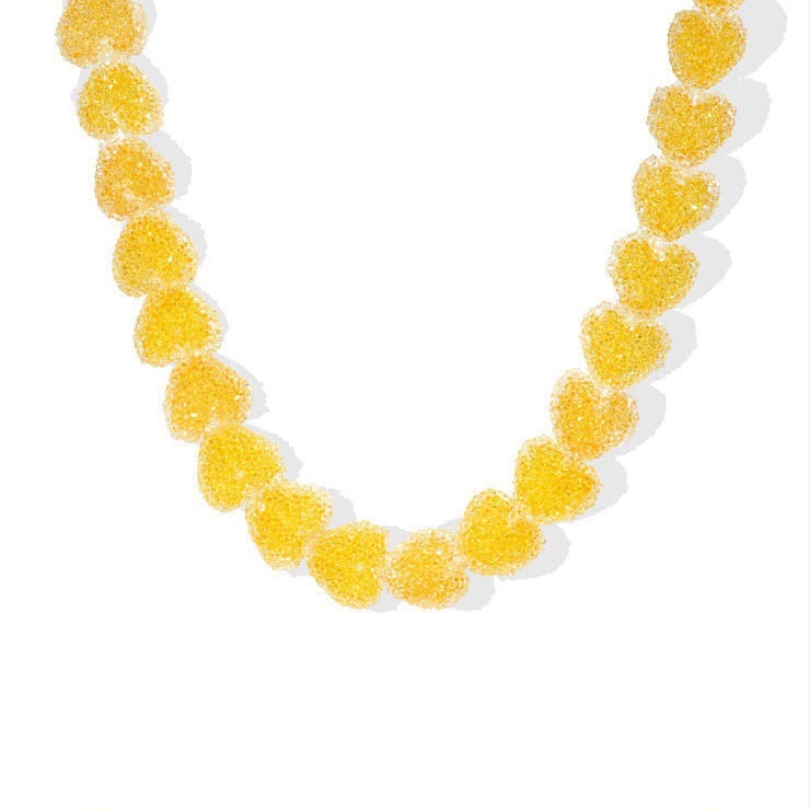 Collar de corazones de gomita