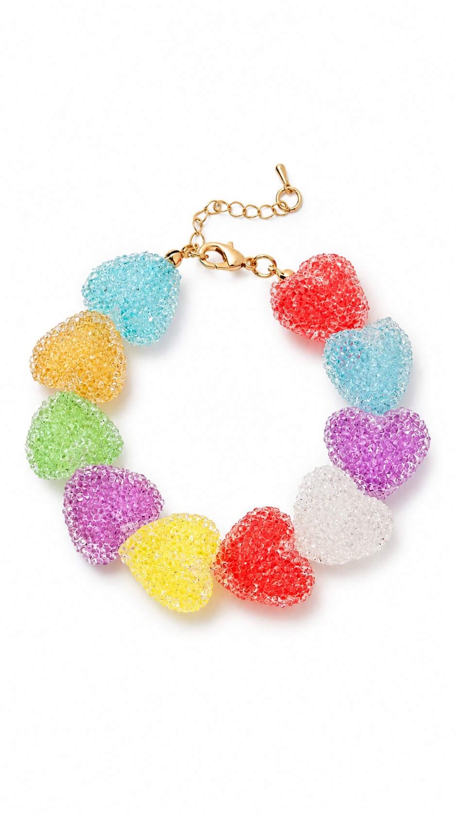 Pulsera de Corazones multicolor
