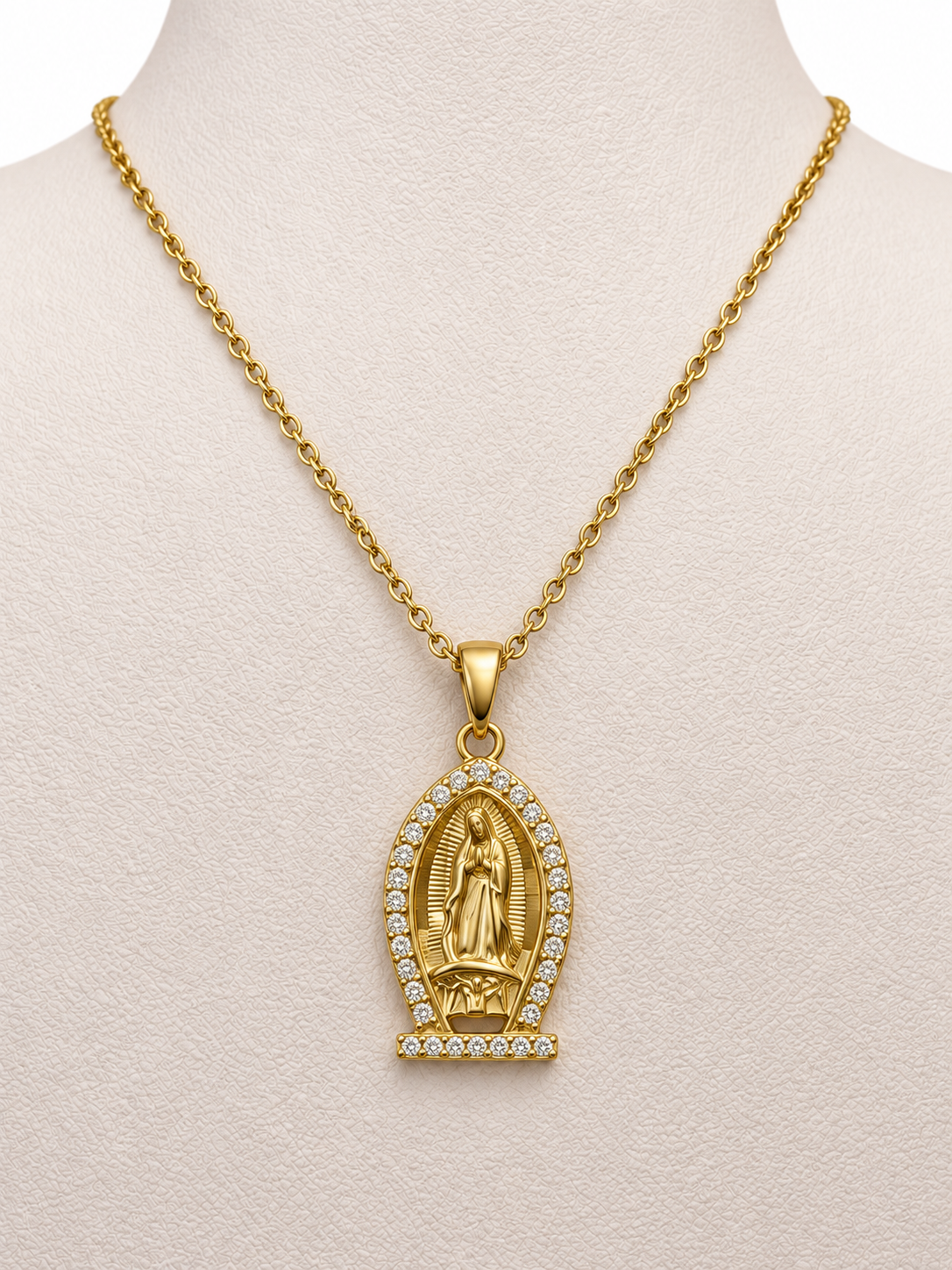 Collar Virgen con brillos