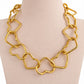Set Amore - Collar de corazones entrelazados dorado
