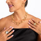 Set Amore - Look completo con collar y aretes de corazones dorados